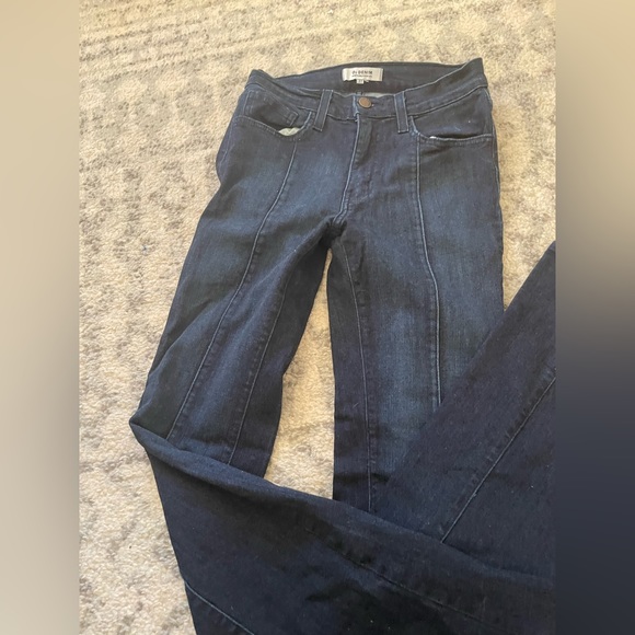 Anthropologie O2 Denim Rumor Has It Front Seam Flared Denim Pants - Picture 7 of 8